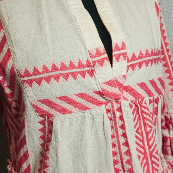 Francesca's June & Ivy Printed Tunic Blouse, Sz L - Picture 2 of 7